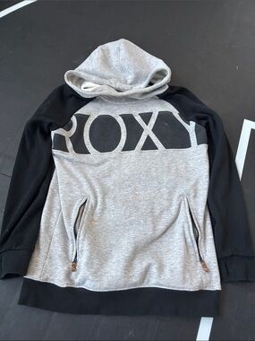 Roxy Gray & Black Logo Hoodie